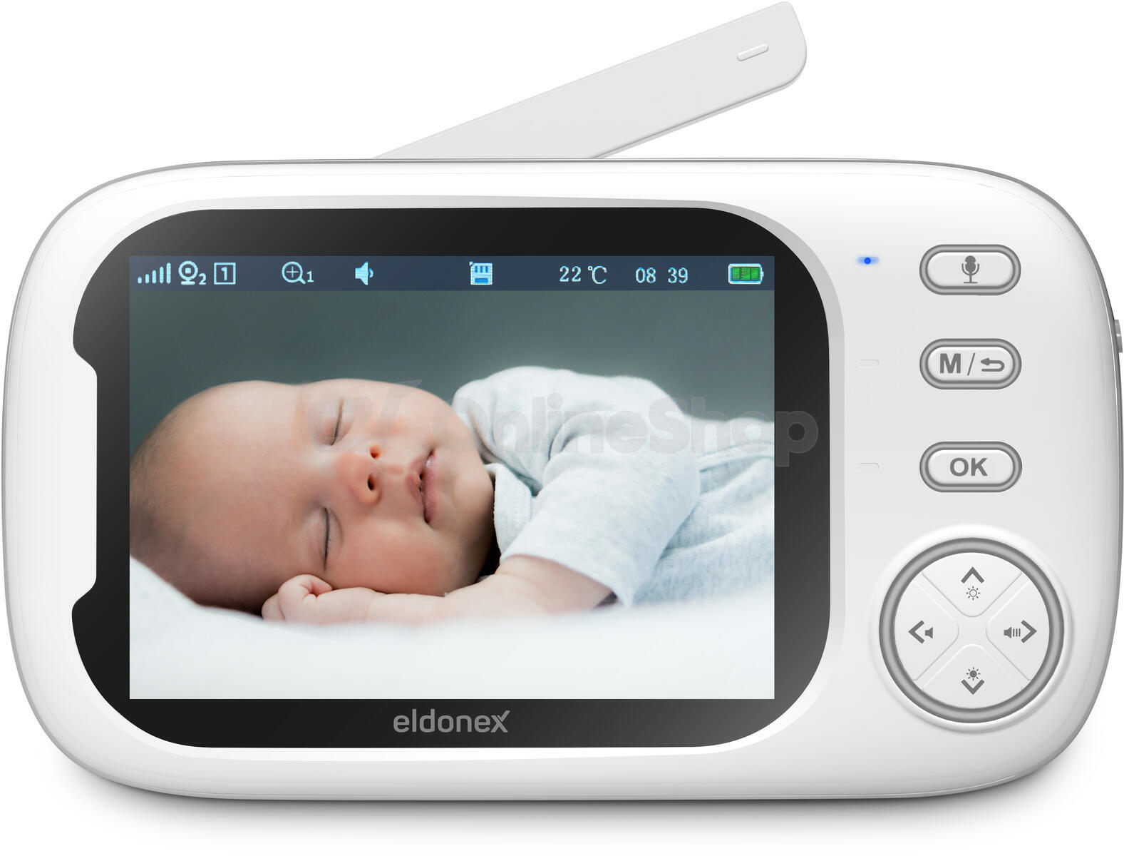 ELDONEX BabyCheck dětská video chůvička, BÍLÁ