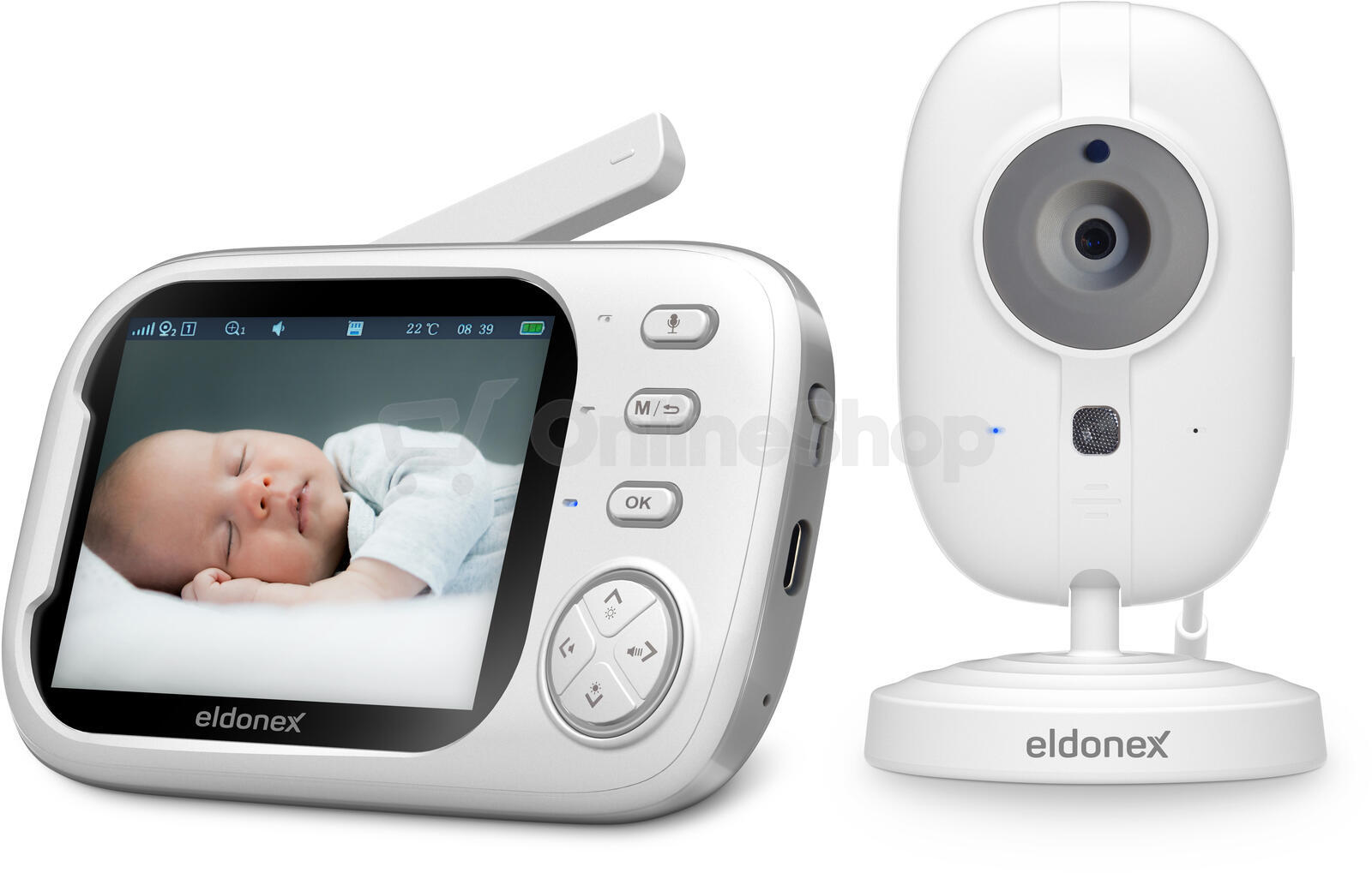 ELDONEX BabyCheck dětská video chůvička, BÍLÁ