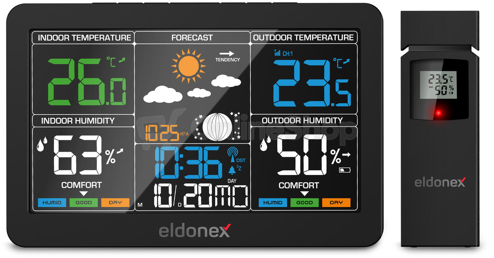 Meteostanice Eldonex WeatherCheck, černá