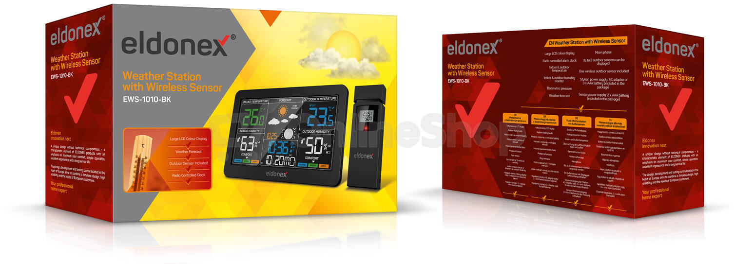 Meteostanice Eldonex WeatherCheck, černá