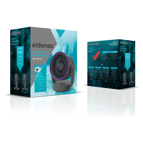 ELDONEX CoolWind stolní ventilátor ŠEDÁ