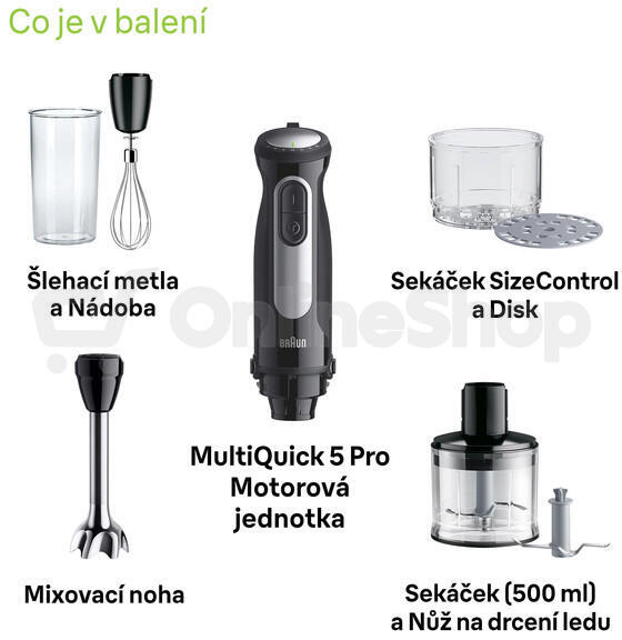 Tyčový mixér Braun Multiquick 5 Pro MQ55.254.M
