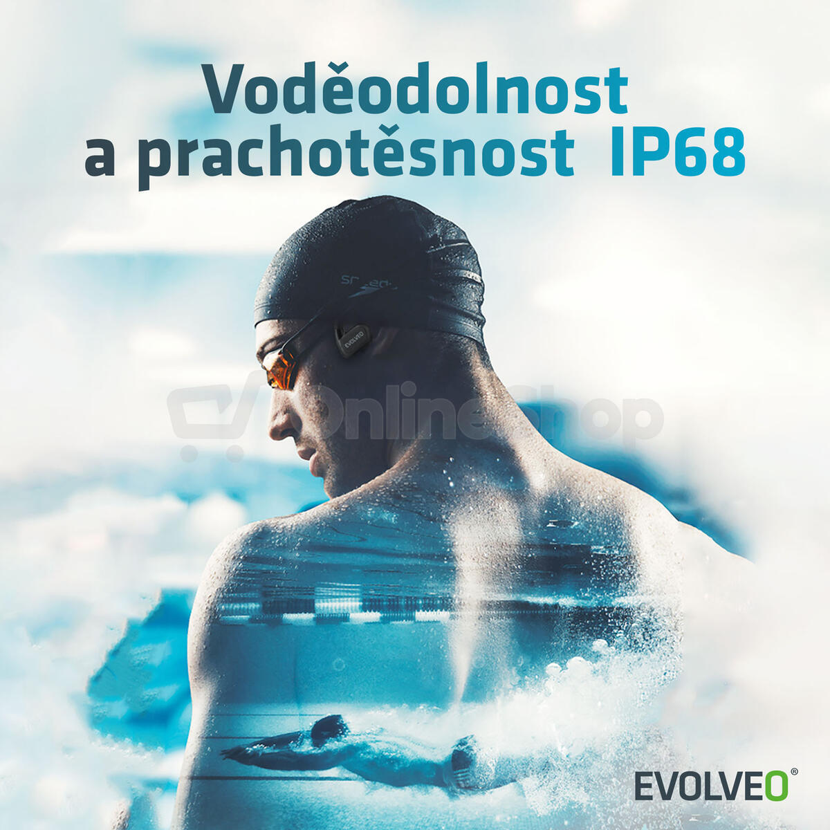 Sluchátka Evolveo BonePro, černá