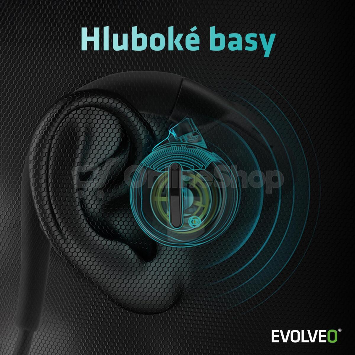 Sluchátka Evolveo BonePro, černá
