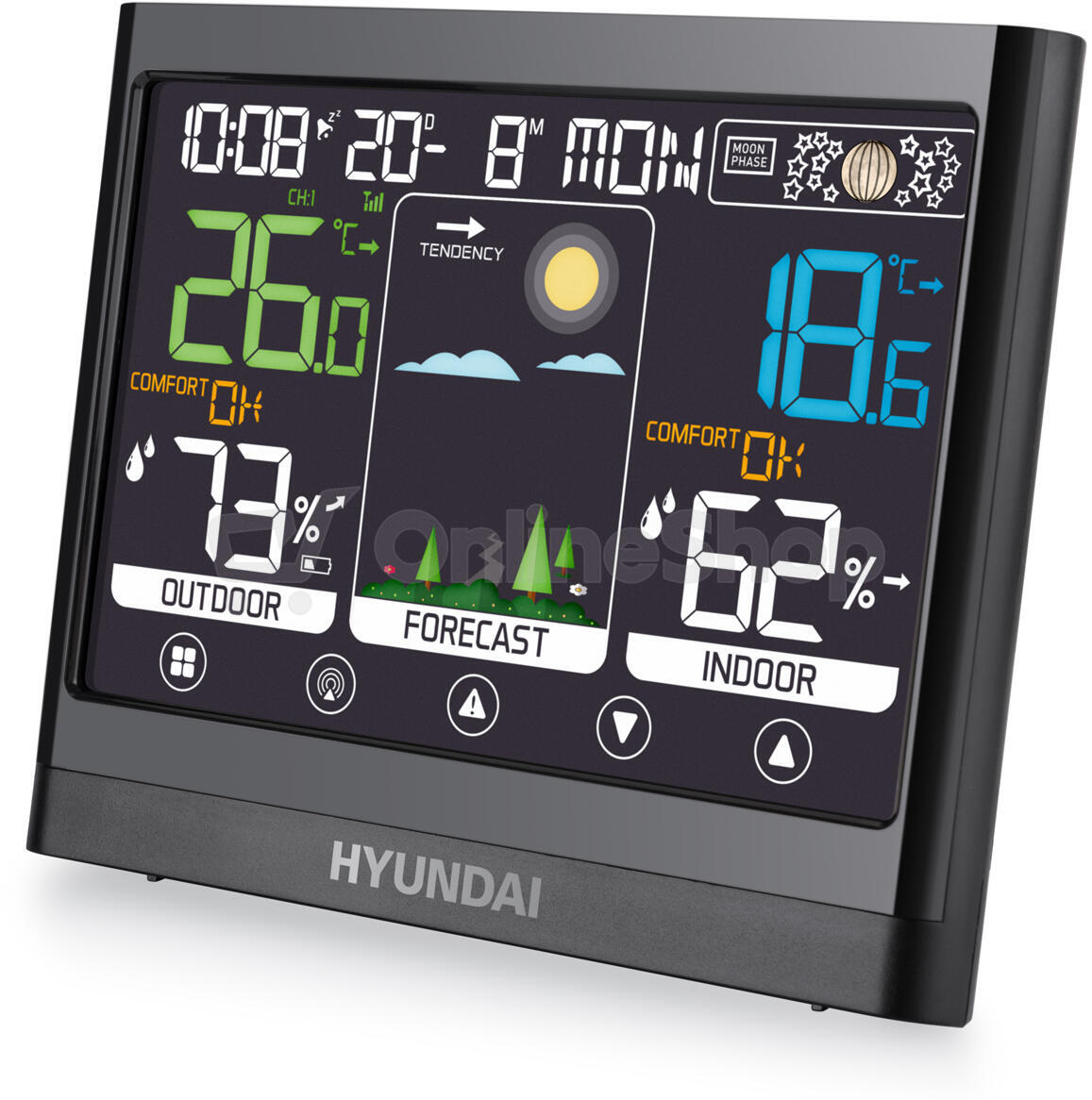 Meteostanice Hyundai WS 2450, černá