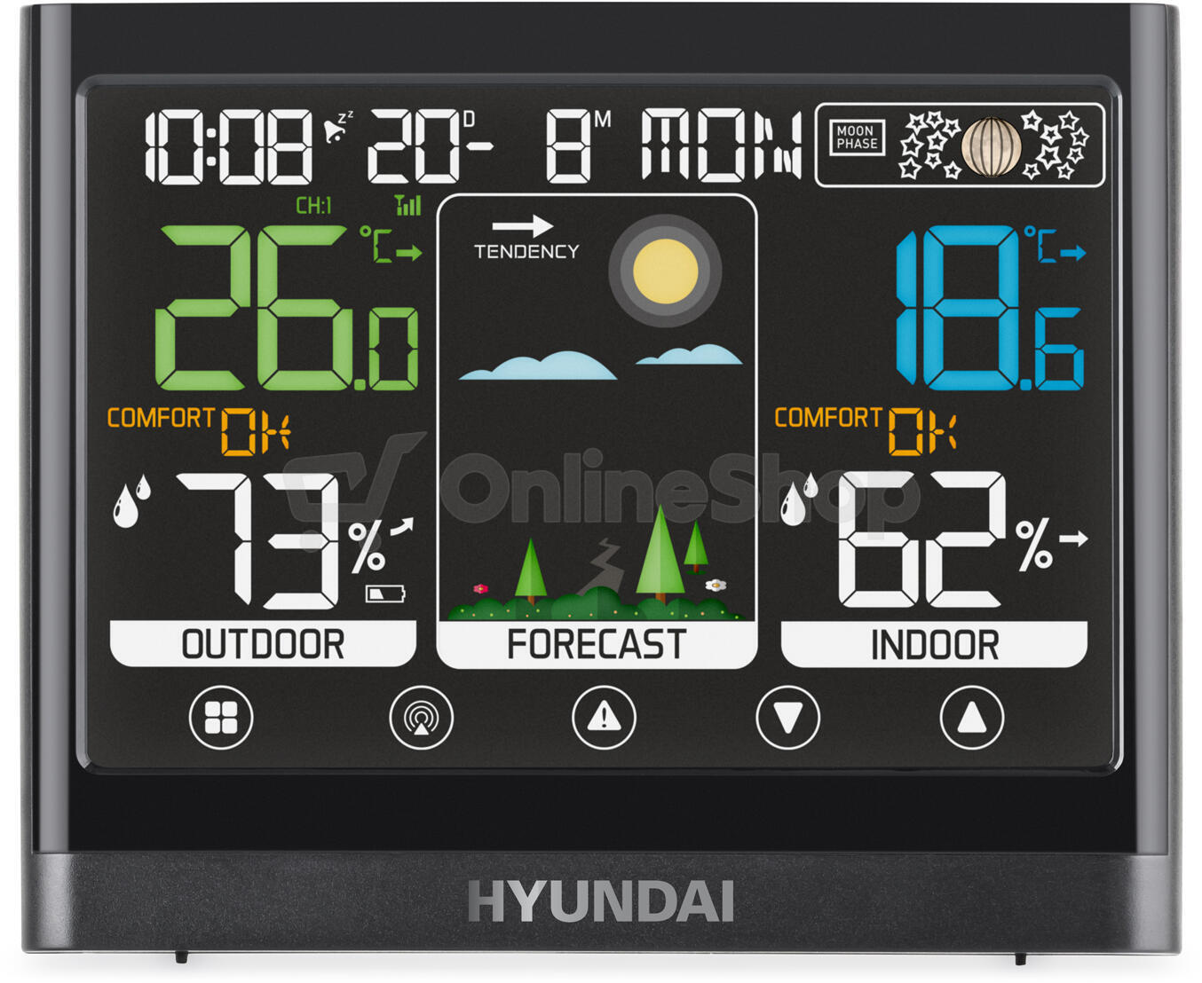 Meteostanice Hyundai WS 2450, černá