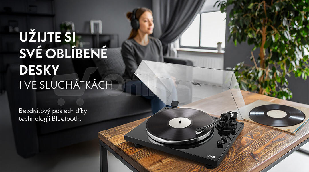 Gramofon JVC AL-E534B, černý