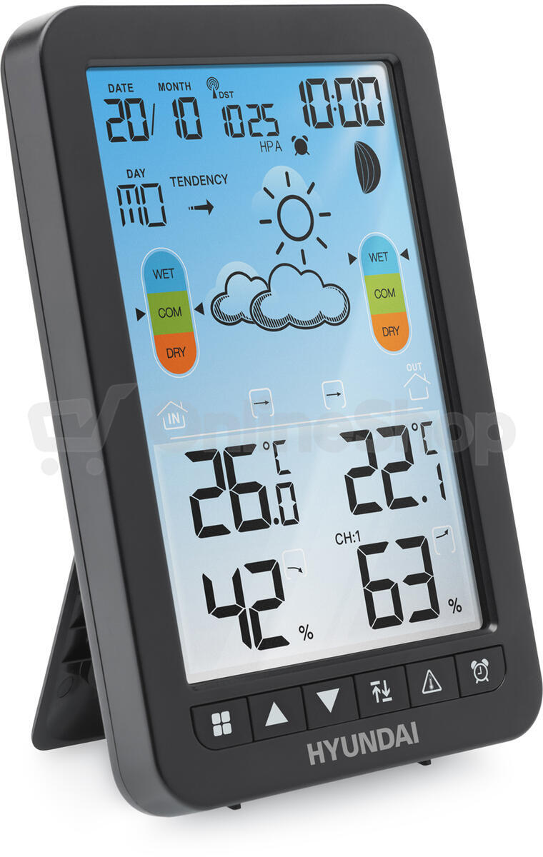 Meteostanice Hyundai WS 2420, černá