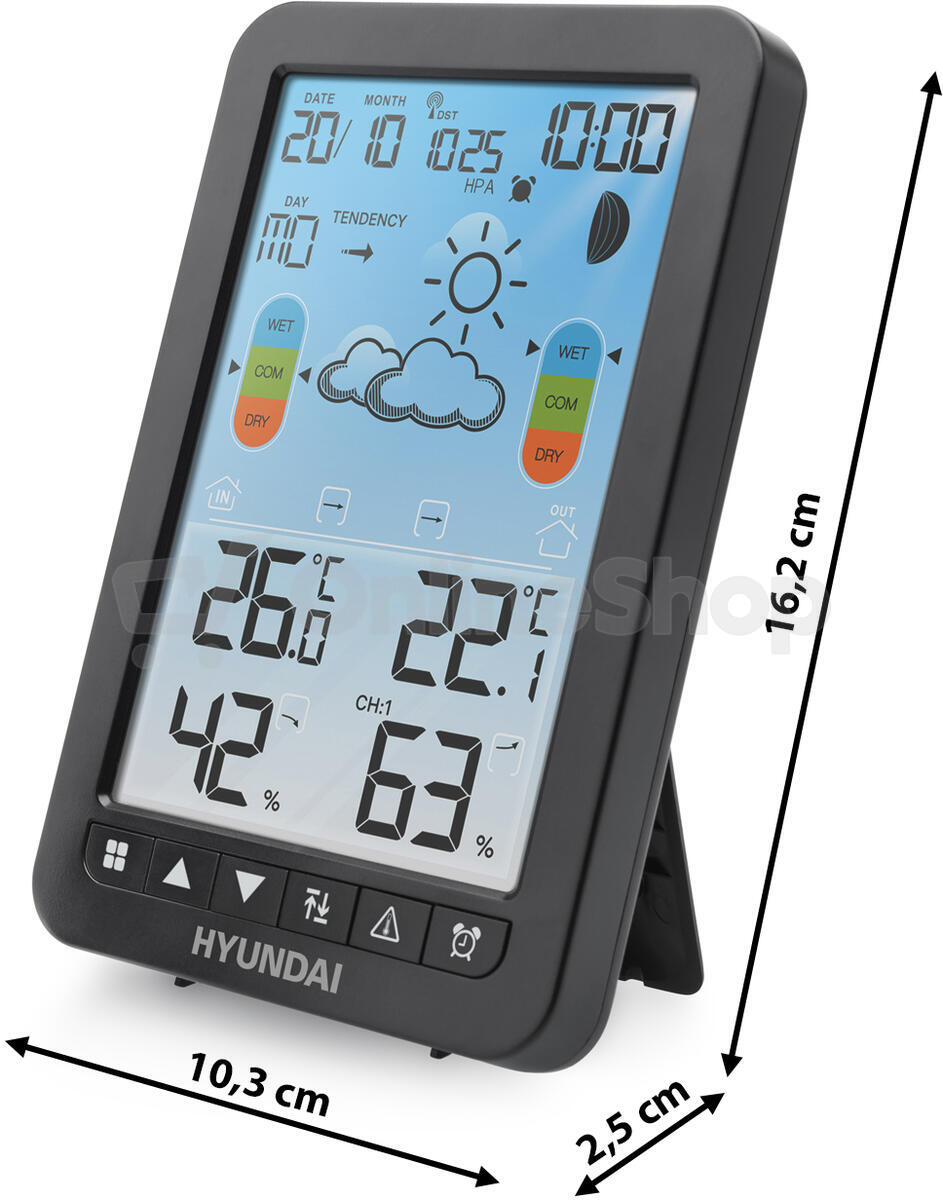 Meteostanice Hyundai WS 2420, černá