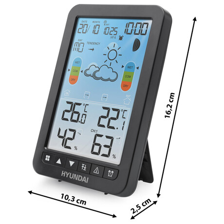 Meteostanice Hyundai WS 2420, černá
