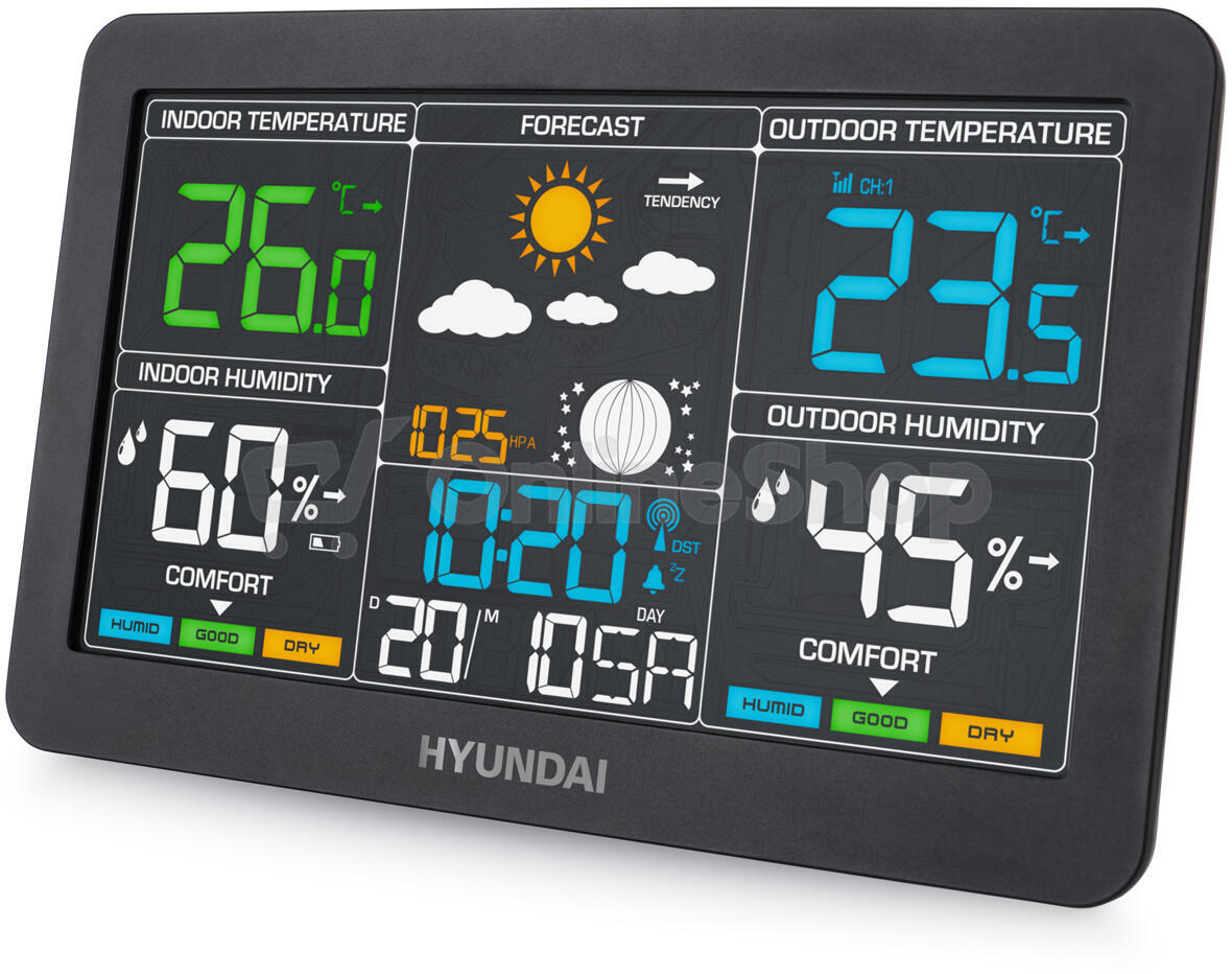 Meteostanice Hyundai WS 4480, černá
