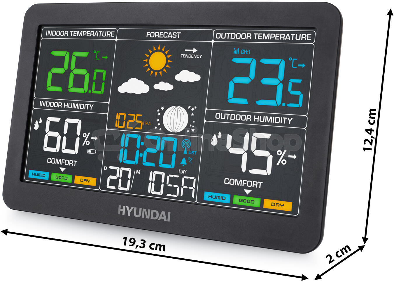 Meteostanice Hyundai WS 4480, černá
