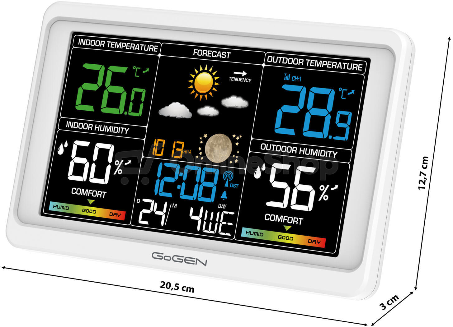 Meteostanice GoGEN ME 3350, bílá