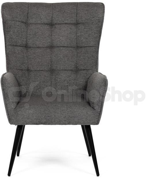 Křeslo ušák, šedá, látka, AK-315 GREY2 Autronic