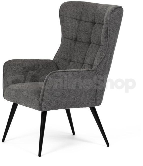 Křeslo ušák, šedá, látka, AK-315 GREY2 Autronic