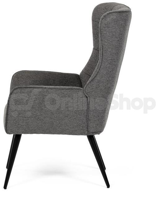 Křeslo ušák, šedá, látka, AK-315 GREY2 Autronic