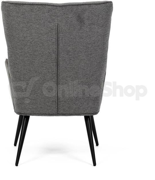 Křeslo ušák, šedá, látka, AK-315 GREY2 Autronic
