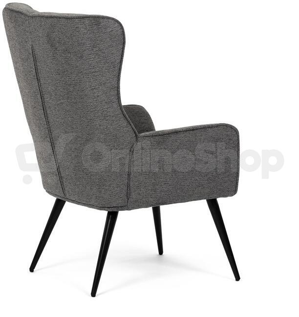 Křeslo ušák, šedá, látka, AK-315 GREY2 Autronic