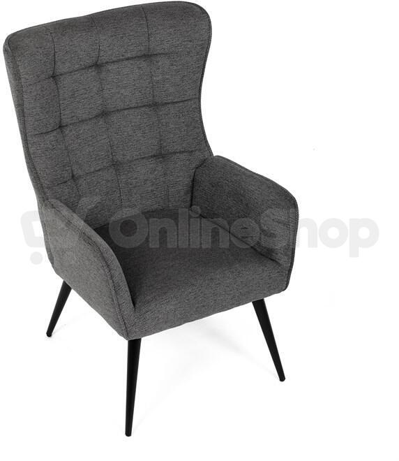 Křeslo ušák, šedá, látka, AK-315 GREY2 Autronic