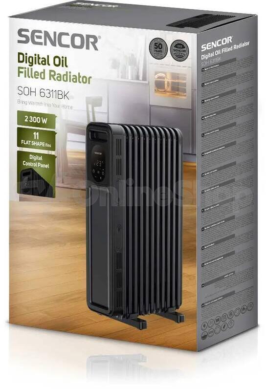 Olejový radiátor Sencor SOH 6311BK