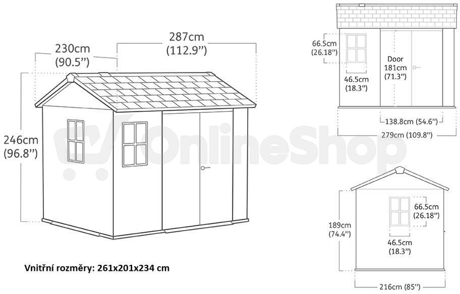 KETER APEX domek 9x7,5 ASHWOOD