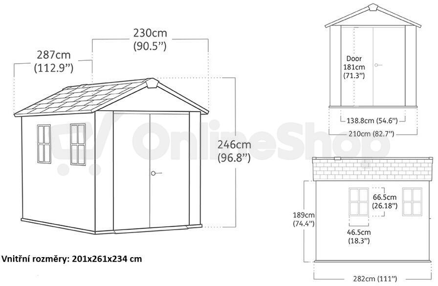 KETER APEX domek 9x7,5 ASHWOOD