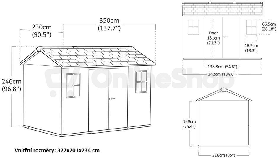 KETER APEX domek 11x7,5 ASHWOOD