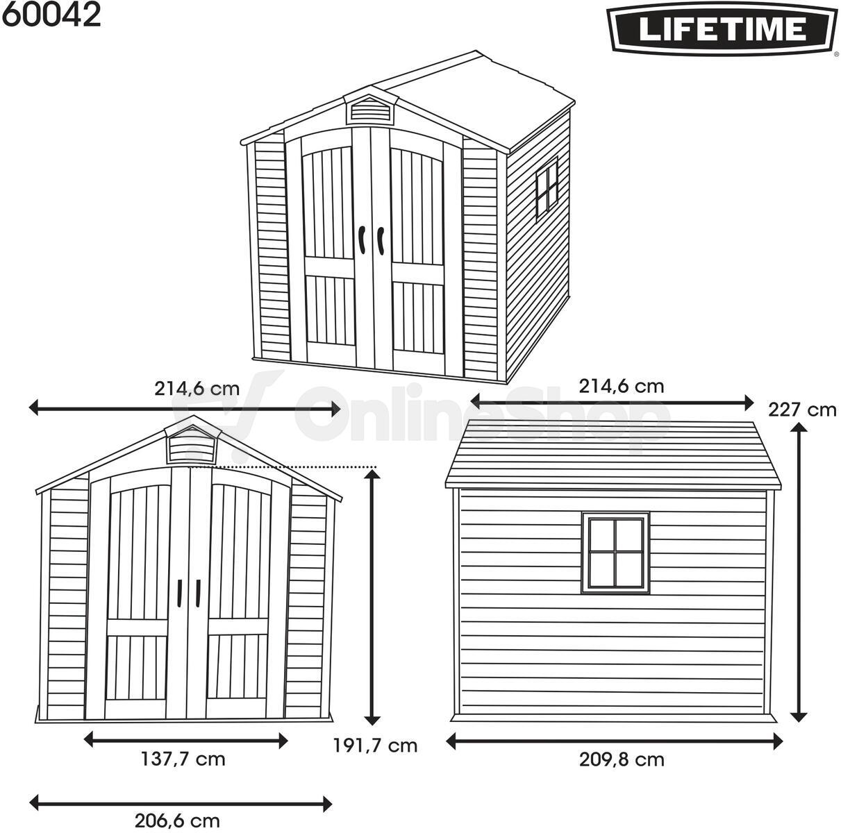 Plastový domek LIFETIME model 60042 LG4651