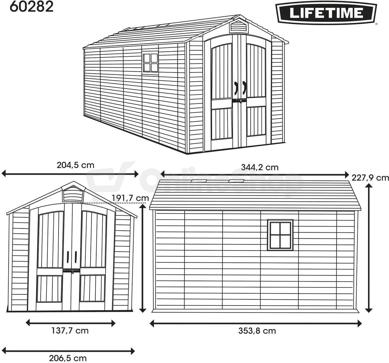 Plastový domek LIFETIME model 60282 LG4652