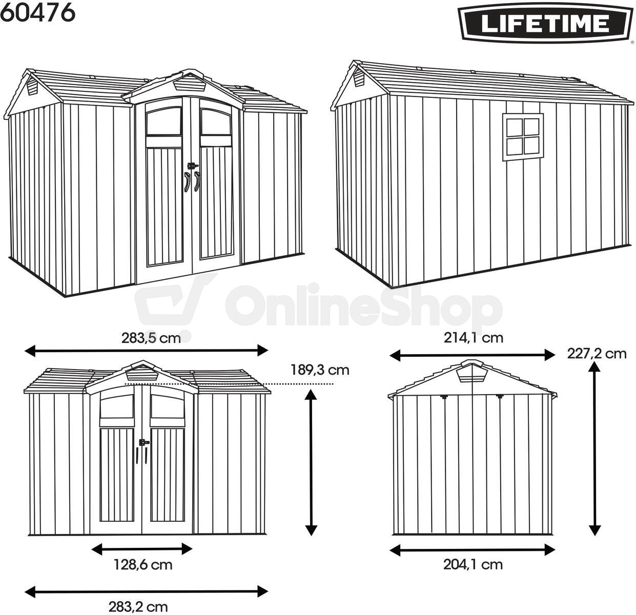 Plastový domek LIFETIME model 60476 LG4653