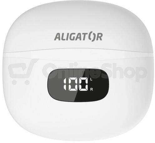 Bluetooth sluchátka Aligator Pods ANC, bílá