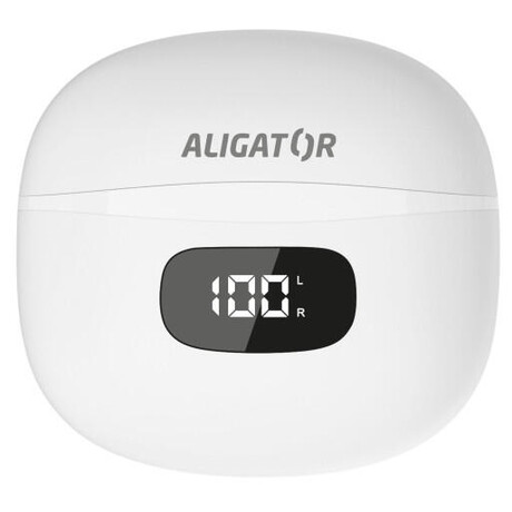 Bluetooth sluchátka Aligator Pods ANC, bílá