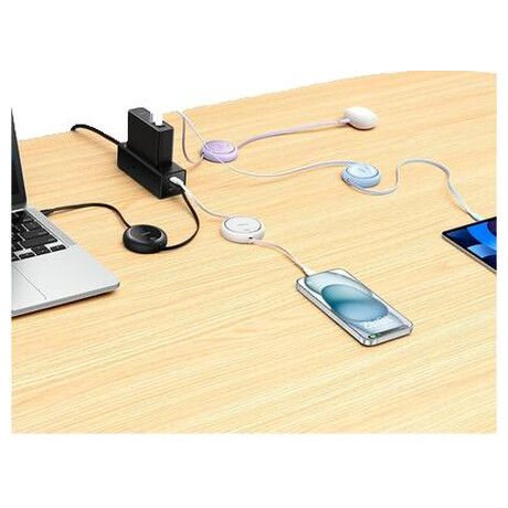 Baseus Free2Pull USB-C/USB-C, 2&nbsp;m, černý, 2&nbsp;ks (foto 2)