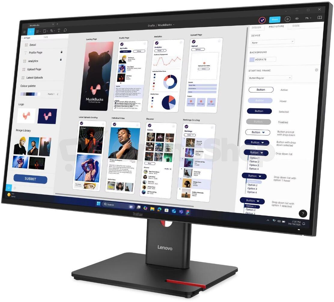 Monitor Lenovo ThinkVision T32UD-40 (64B0ZAT1EU)