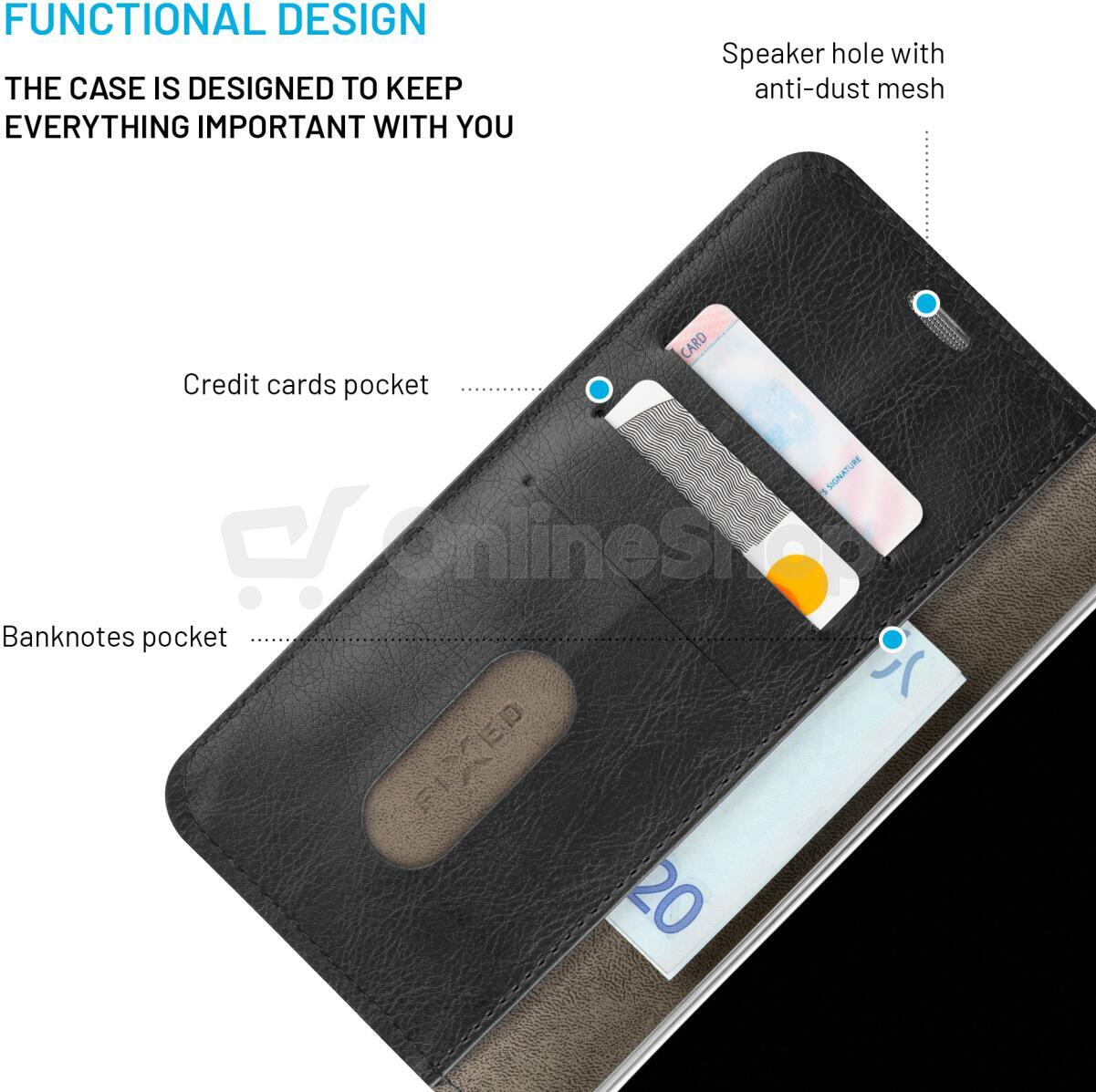 Pouzdro typu kniha FIXED Opus pro Samsung Galaxy S26 FE, černé