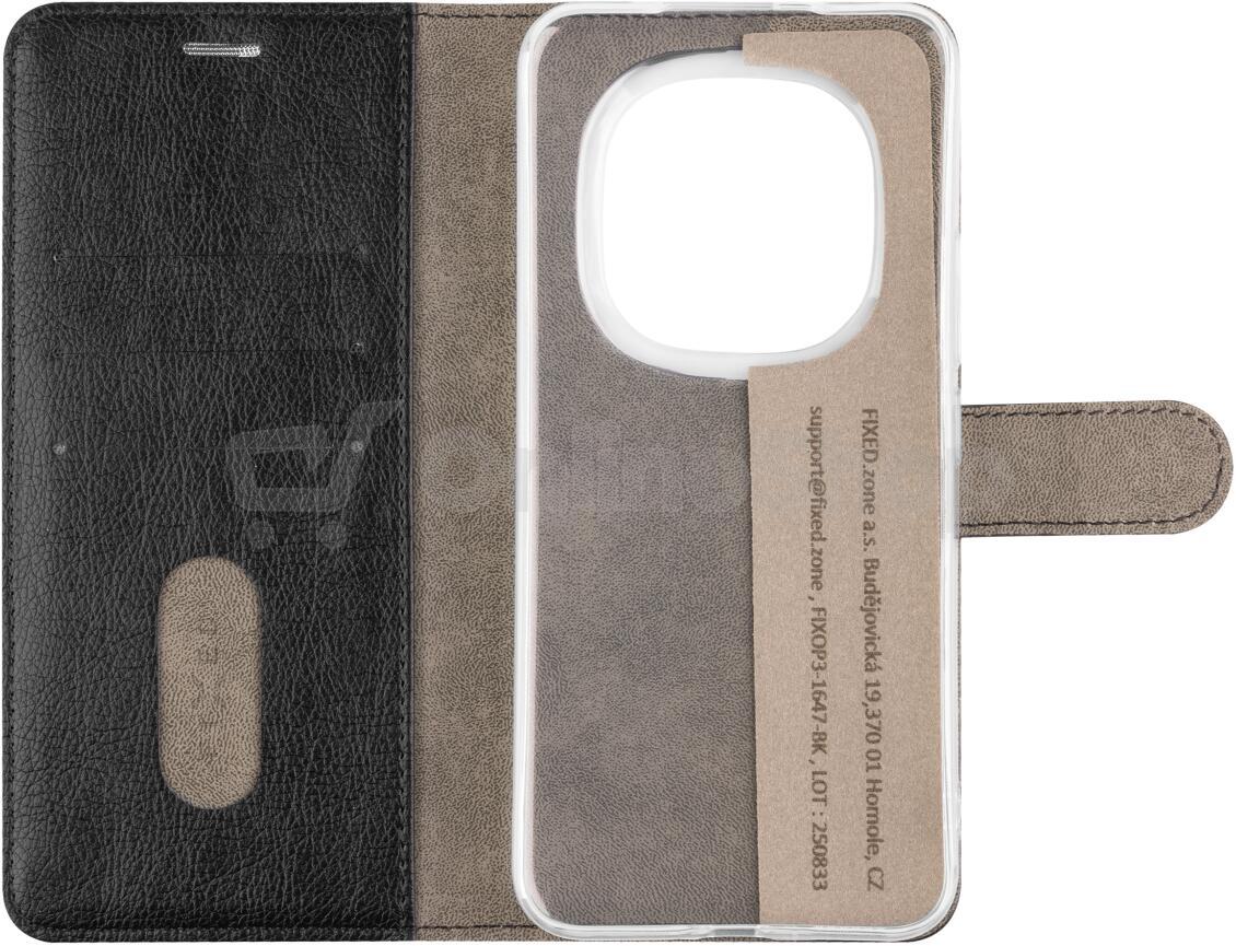 Pouzdro typu kniha FIXED Opus pro Xiaomi Redmi Note 15 Pro+ 5G, černé