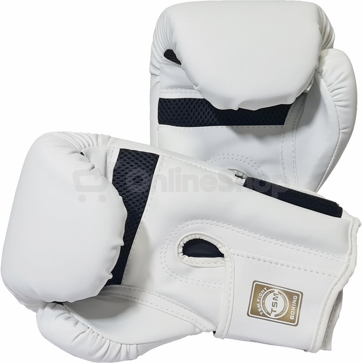 Boxovací rukavice tréninkové KUBIsport 6oz, bílé