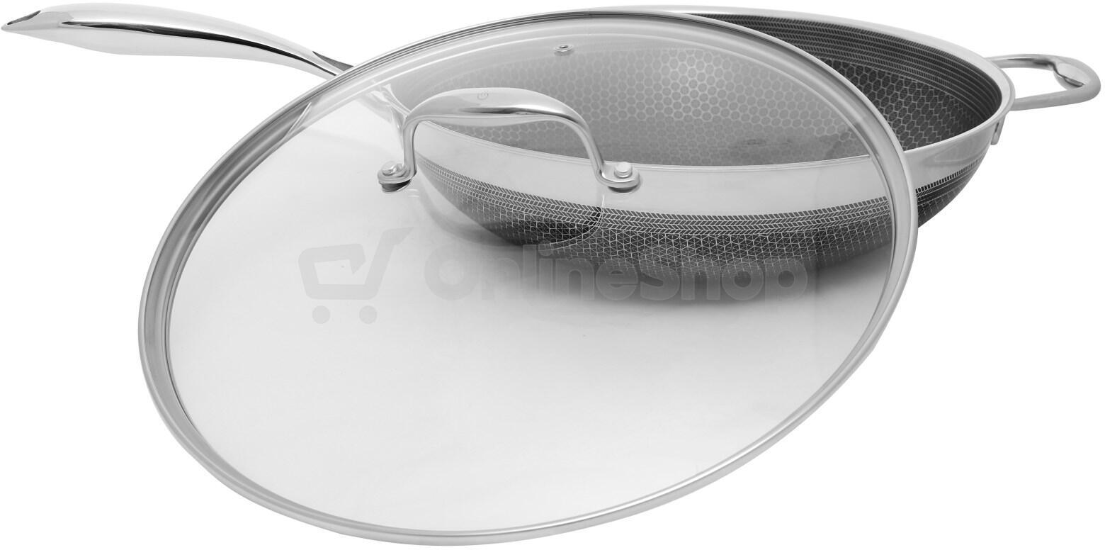 WOK pánev s poklicí KOHERSEN BLACK CUBE 71111 32 cm