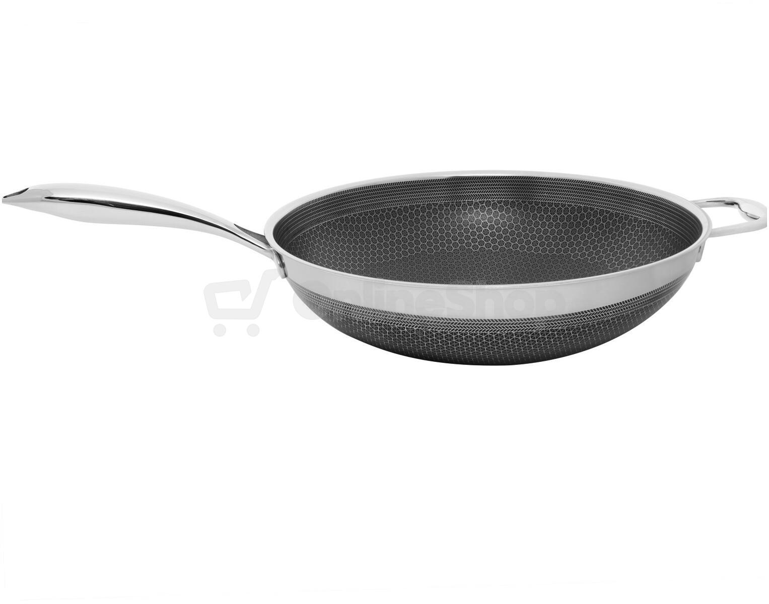 WOK pánev s poklicí KOHERSEN BLACK CUBE 71111 32 cm
