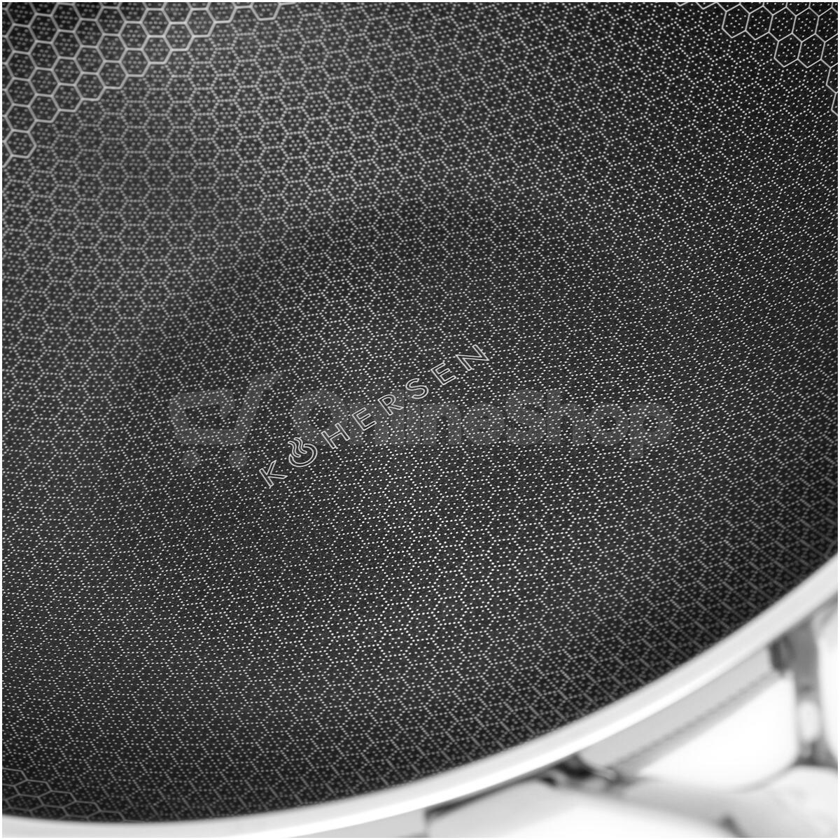 WOK pánev s poklicí KOHERSEN BLACK CUBE 71111 32 cm