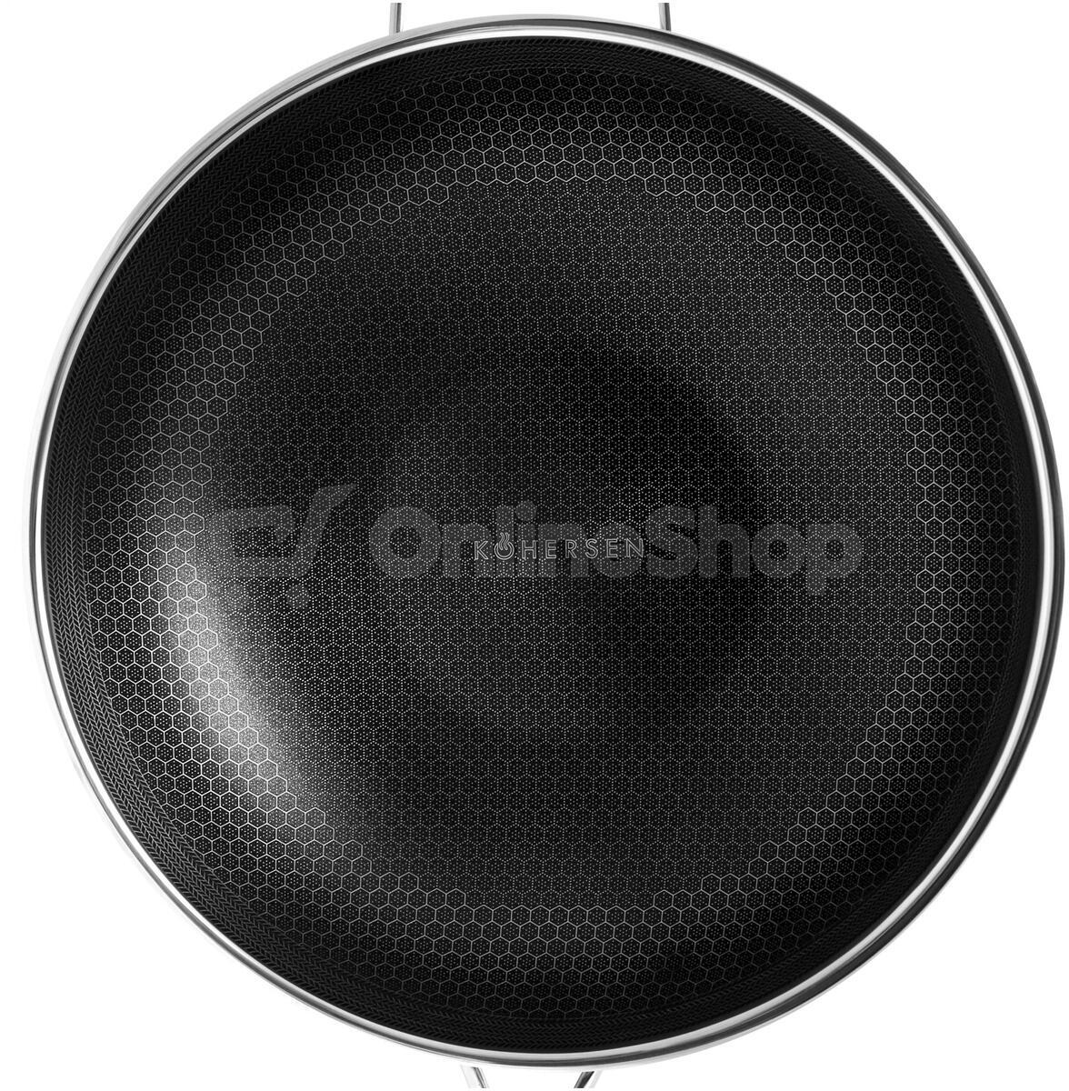 WOK pánev s poklicí KOHERSEN BLACK CUBE 71111 32 cm