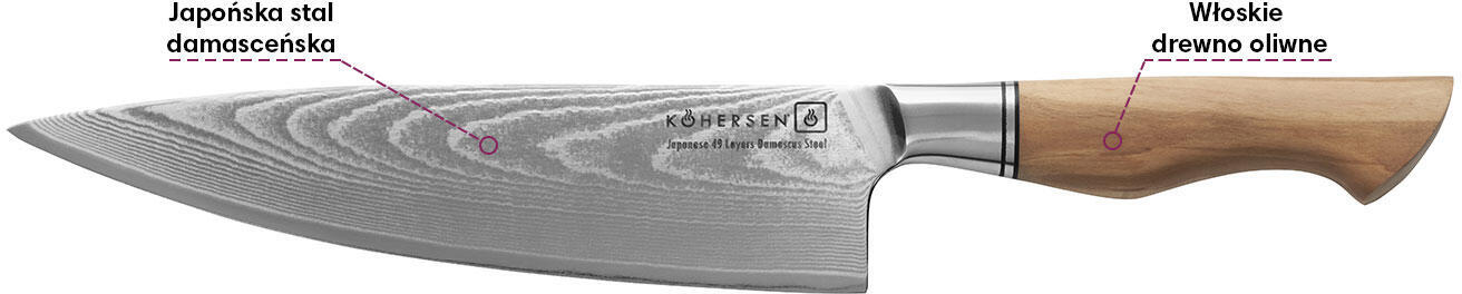 Nůž KOHERSEN Chef´s Paring 72209 21,6 cm