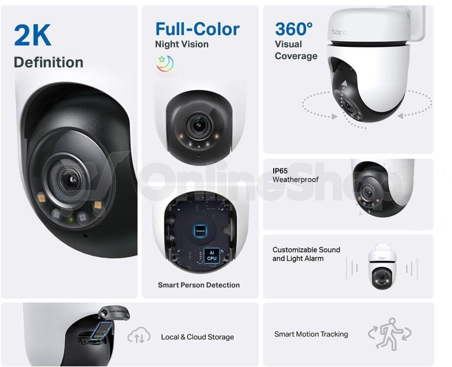 Kamera TP-Link Tapo C510W(2-pack) 3MPx, venkovní, IP PTZ, WiFi, přísvit