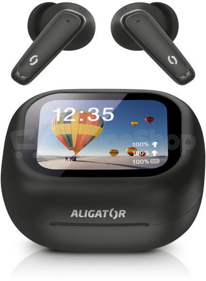 Překladač a TWS sluchátka 2v1 Aligator Pods Translate, černá