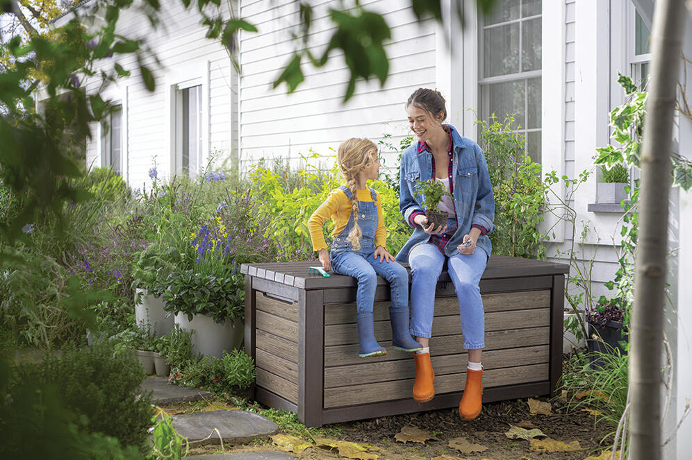 Zahradní box Keter Deco 630 l ashwood