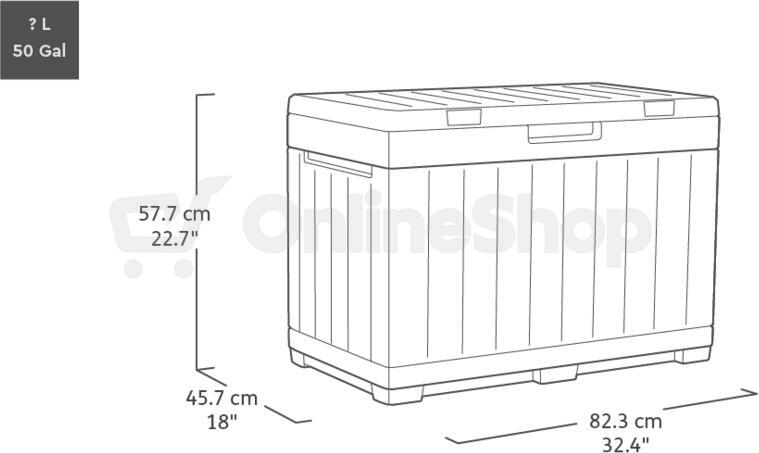 KETER KENTWOOD BOX 190L walnut