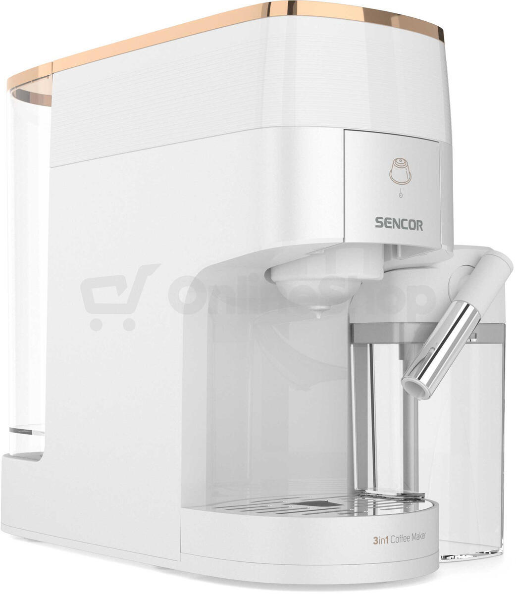 Kávovar na kapsle Sencor SCC 3001WH MARCO POLO, bílý