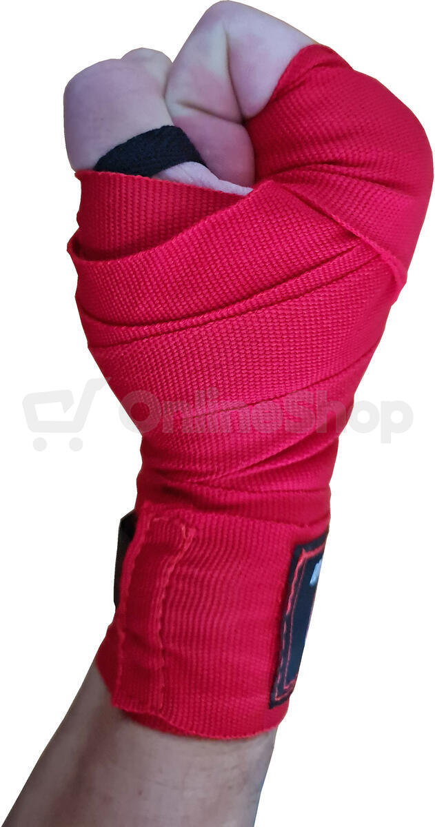 Boxerské bandáže na ruce elastické 3 m červené