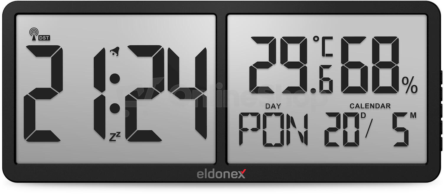 ELDONEX TimeCheck nástěnné hodiny ČERNÉ