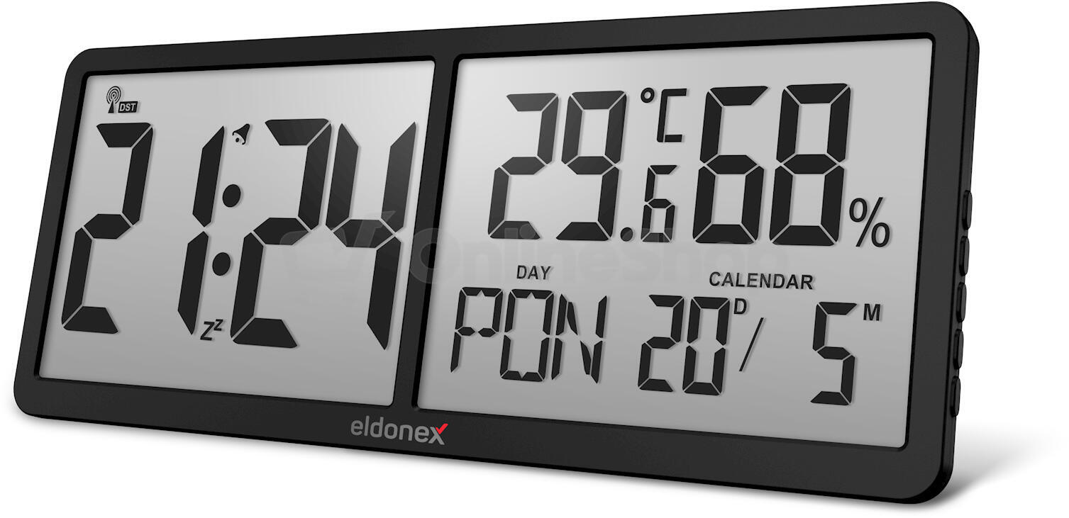 ELDONEX TimeCheck nástěnné hodiny ČERNÉ